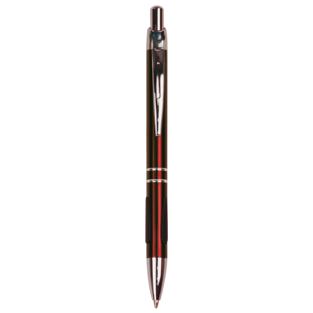 Burgundy Satin - Rubber Grip - Ballpoint Pen - Laser Engraved Custom Engraved