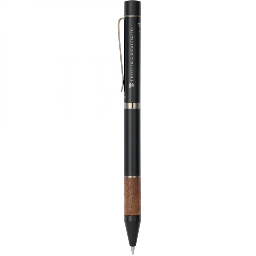 Luxe Recycled Aluminum and Walnut Ballpoint Logo Branded