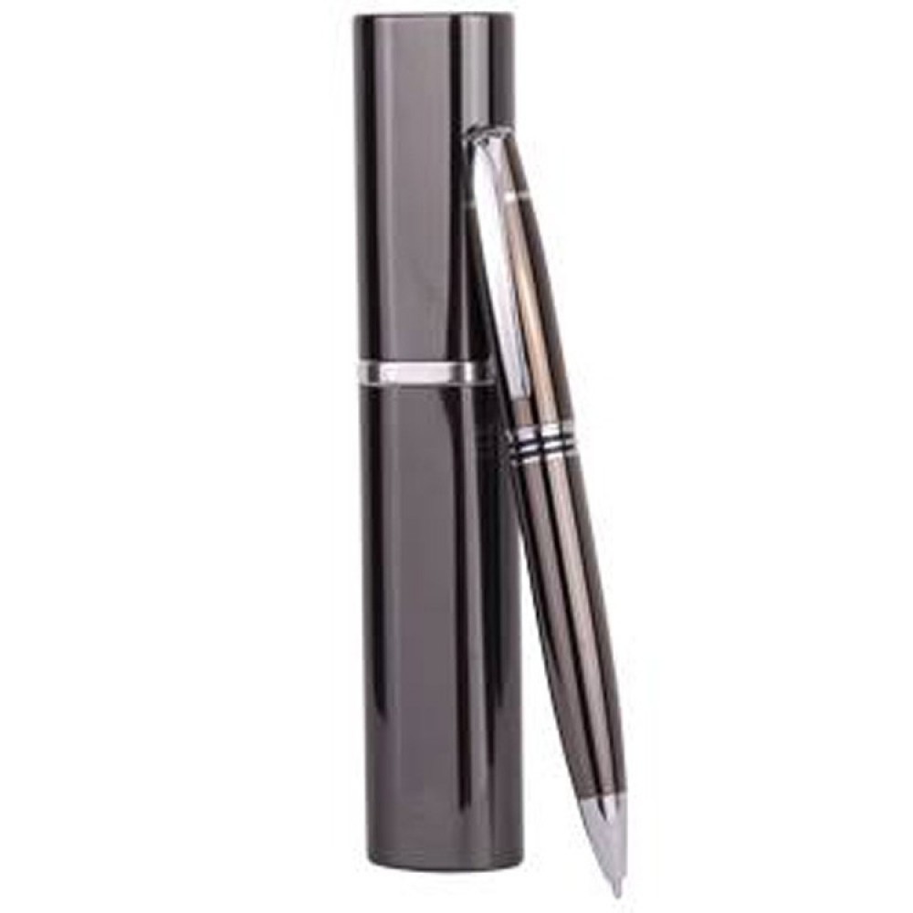 Custom Imprinted Multi Stripe Twist Metal Ballpoint Pen w/ Matching Case Custom Imprinted Multi Stripe Twist Metal Ballpoint Pen w/ Matching Case