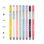 Logo Branded Double Rubber Head Stylus Capacitive Pen Tablets/Phones