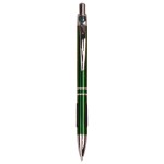 Logo Branded Green with Silver Trim Pen with Gripper