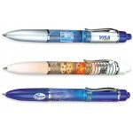 Logo Branded Blue or Green or Yellow Floating LED Pen/ Liquid Middle Click/ Floating Miniature