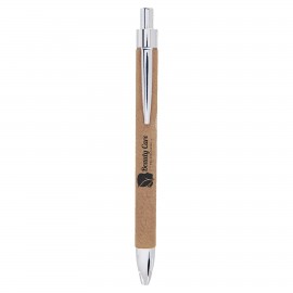 Light Brown Leatherette Pen Custom Imprinted