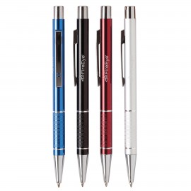 Logo Branded Via Aluminum Ballpoint Pen