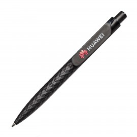 Logo Branded Dover Recycled Wheat Straw Pen - Black