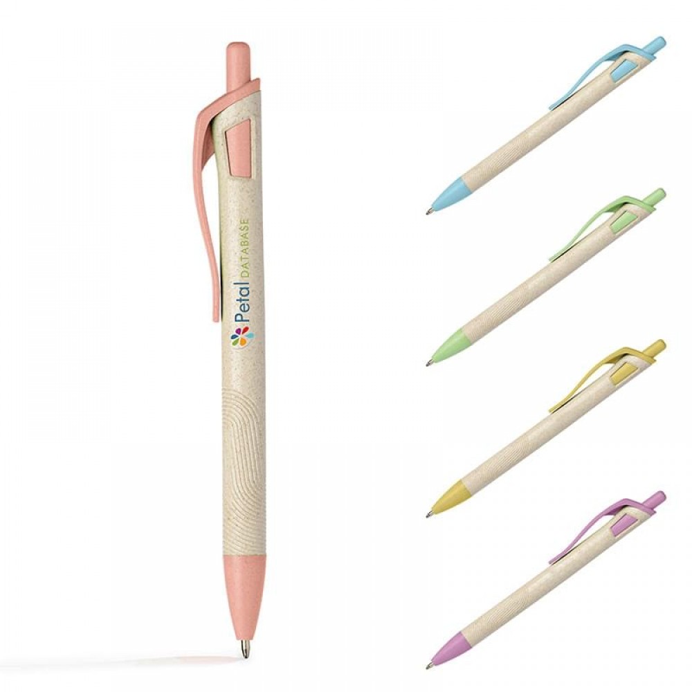 Recycled Wheat Pen for Full-color Inkjet Imprint Custom Imprinted