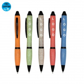 Logo Branded Wheat Straw Pen