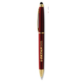 Stylus Twist Pen Combination w/ Gold Trim Custom Engraved