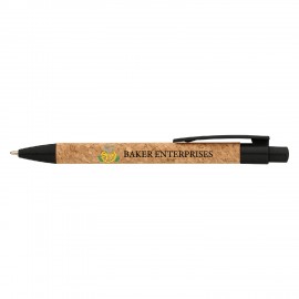 Logo Branded Fiji Cork Wheat Plastic Pen (Full Color Imprint)  Logo Branded Fiji Cork Wheat Plastic Pen (Full Color Imprint)