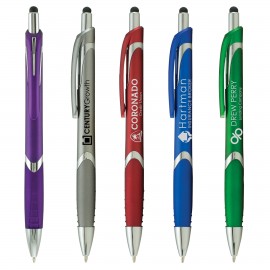 Logo Branded Solana Metallic Pen w/ Stylus