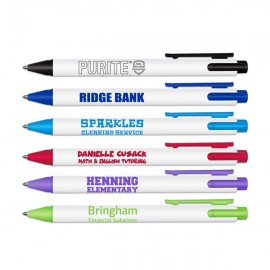 Custom Engraved Purite Antimicrobial Pens - White Barrel