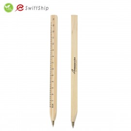 Wooden Ballpoint Pen With Scale Custom Imprinted