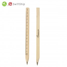 Wooden Ballpoint Pen With Scale Custom Imprinted  Wooden Ballpoint Pen With Scale Custom Imprinted