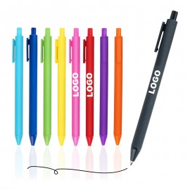 Custom Imprinted Ultra Slim Fine Point Soft Touch Pastel Macaron Color Ballpoint Pen with Smooth Writing