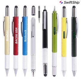 Custom Engraved 6 In 1 Multi Function Tool Pen