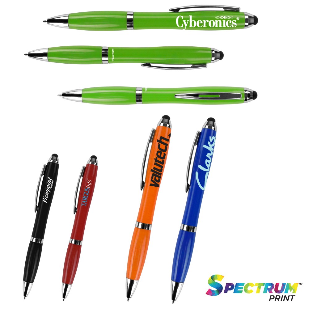 Logo Branded Antibacterial Curvaceous Stylus Ballpoint