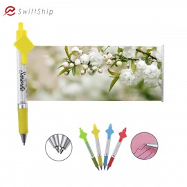 Colorful Click Ballpoint Pen w/ Banner Logo Branded