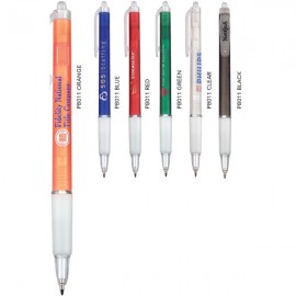 Custom Engraved Polymer Collection Ballpoint Pen w/ White Grip