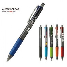 Logo Branded Anton Clear Pen w/RitePlus Ink  Logo Branded Anton Clear Pen w/RitePlus Ink