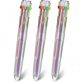 10 In 1 Retractable Transparent Multicolor Ballpoint Point Pen Custom Imprinted  10 In 1 Retractable Transparent Multicolor Ballpoint Point Pen Custom Imprinted