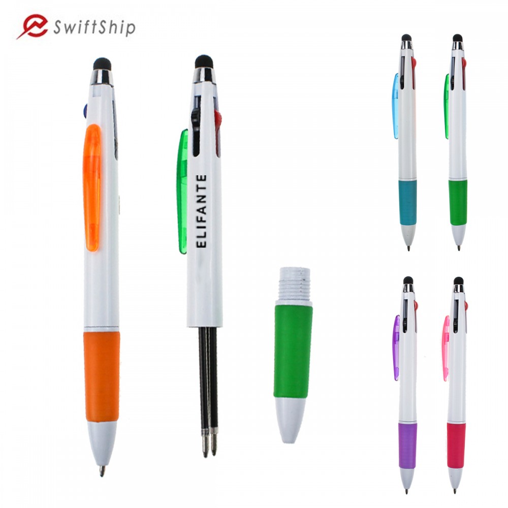 Custom Engraved Touch Three-color Ballpoint Pen