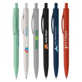Zen - Eco Wheat Plastic Pen - Full Color Custom Engraved  Zen - Eco Wheat Plastic Pen - Full Color Custom Engraved