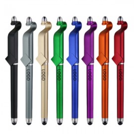 Logo Branded Multi-Function Touchscreen Phone Stand Neutral Pen
