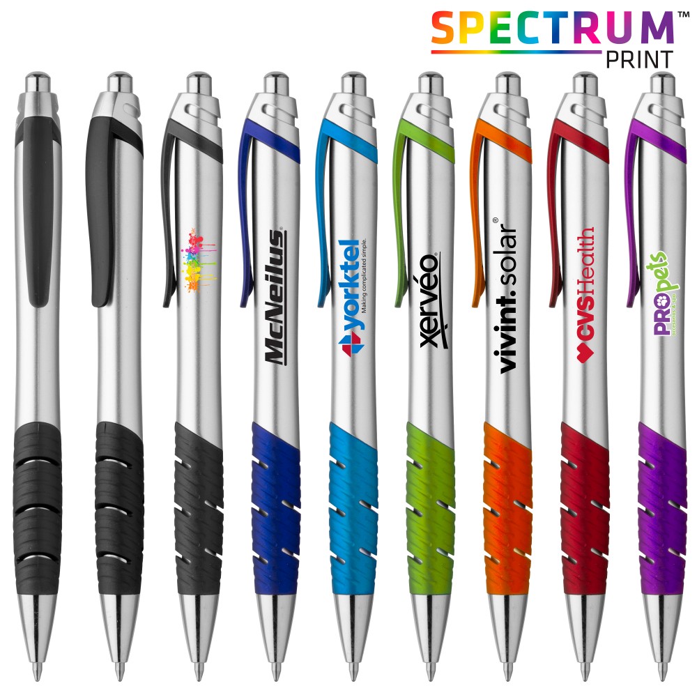 Zing Metallic Silver Ballpoint Custom Engraved Zing Metallic Silver Ballpoint Custom Engraved