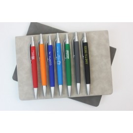 Business Spray Rubber Ballpoint Pen Custom Imprinted