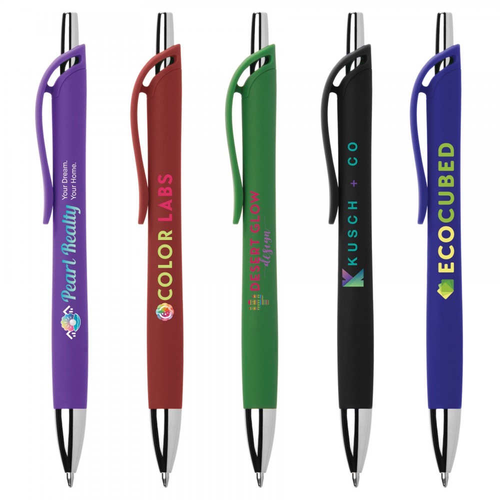 Barcelona Softy Pen - Full-Color Custom Engraved Barcelona Softy Pen - Full-Color Custom Engraved