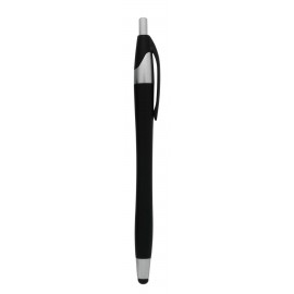 Custom Imprinted Stylus Click Pen - Black - Pad Printed  Custom Imprinted Stylus Click Pen - Black - Pad Printed
