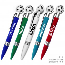 Custom Engraved Popular Soccer Ballpoint Custom Pens - Sports & Soccer Promotions