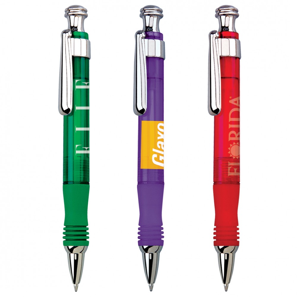 Plantagenet-36 Retractable Wide Translucent Pens Custom Imprinted Plantagenet-36 Retractable Wide Translucent Pens Custom Imprinted