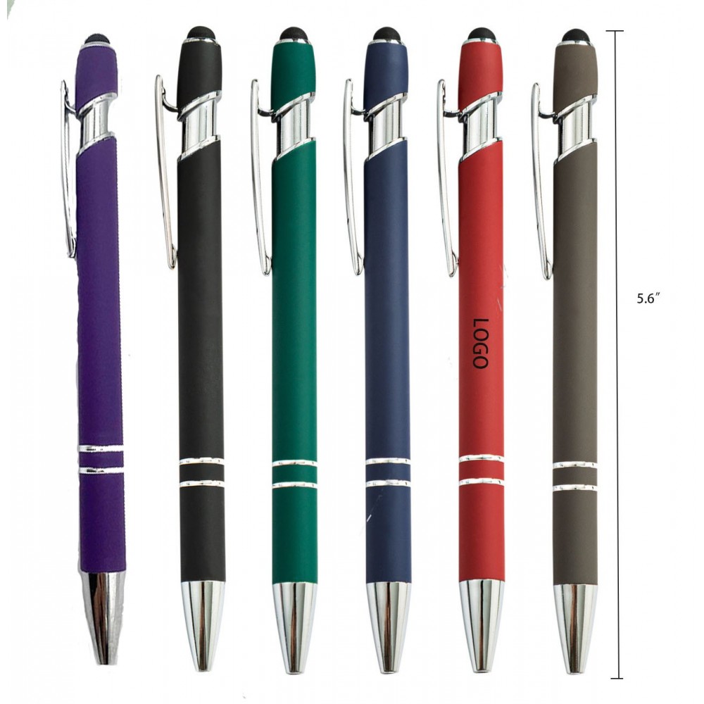Metal Press Aluminum Capacitive Touch Screen Ballpoint Pen Logo Branded Metal Press Aluminum Capacitive Touch Screen Ballpoint Pen Logo Branded