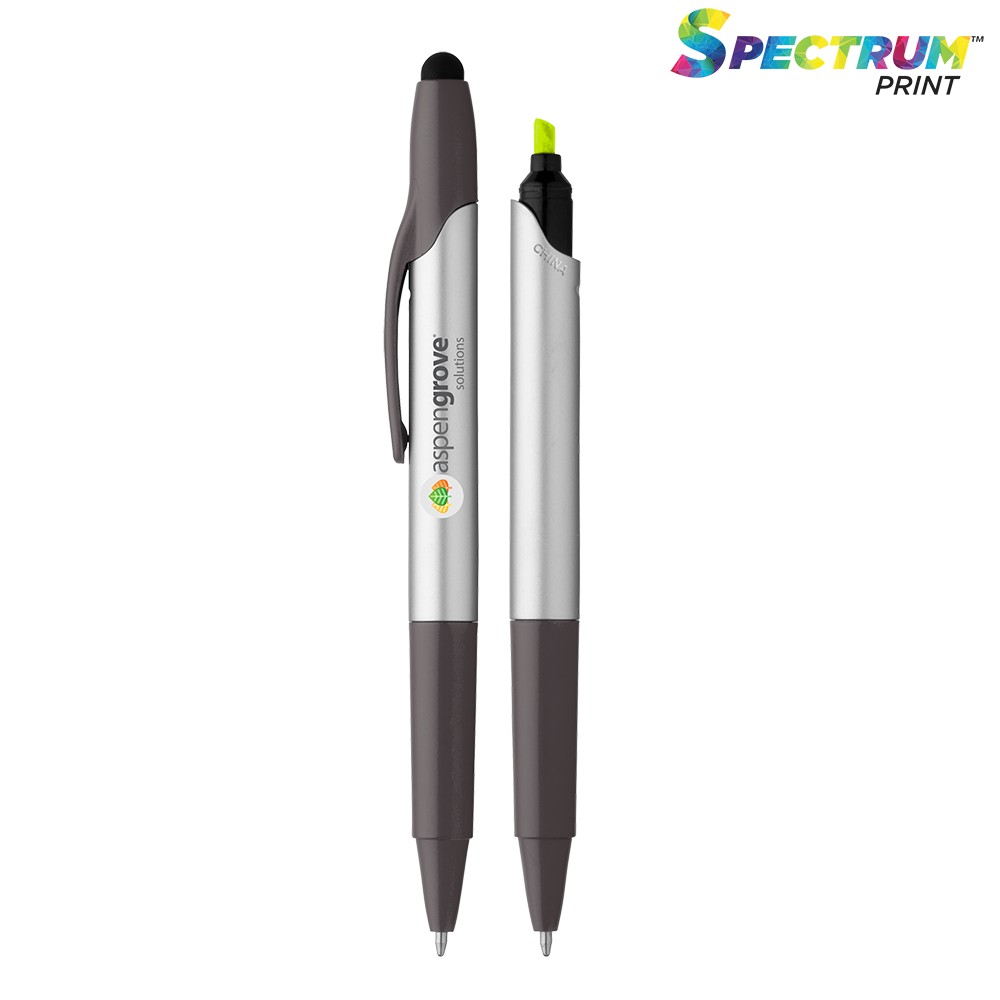 Trinity Ii Highlighter Ballpoint Stylus Pen Custom Imprinted