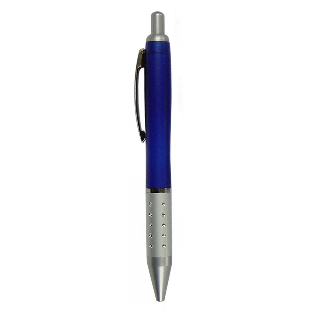 Logo Branded Ball Point Pen, Blue - Pad Printed Logo Branded Ball Point Pen, Blue - Pad Printed