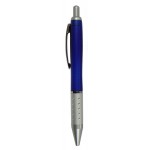 Logo Branded Ball Point Pen, Blue - Pad Printed