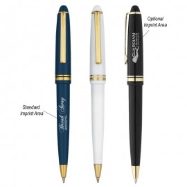 Gold-Toned Capped Pen Logo Branded