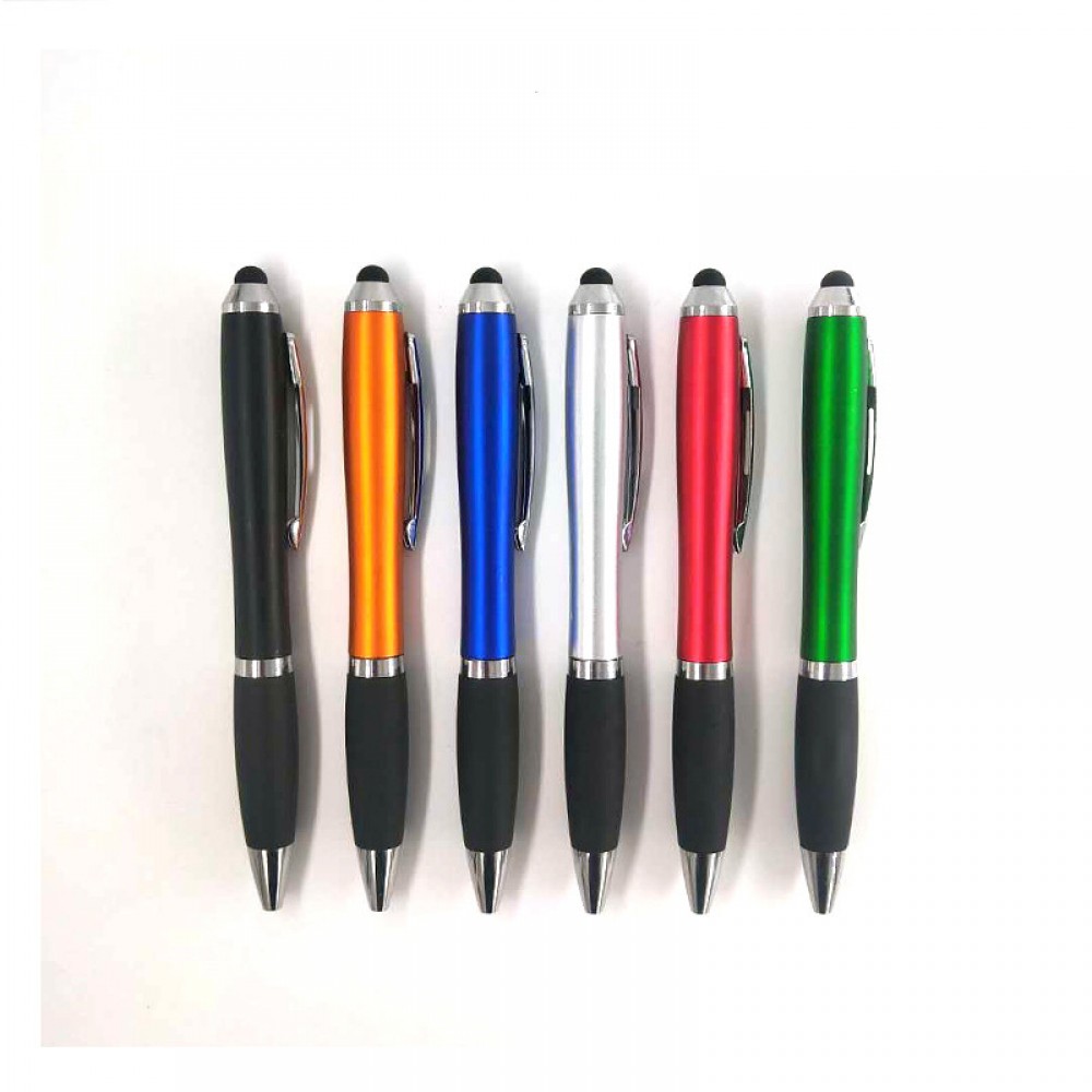 Click Ballpoint Pen with Stylus Logo Branded