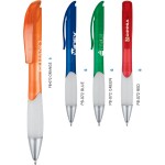 Logo Branded Polymer Collection Colorful Translucent Body Ballpoint Pen