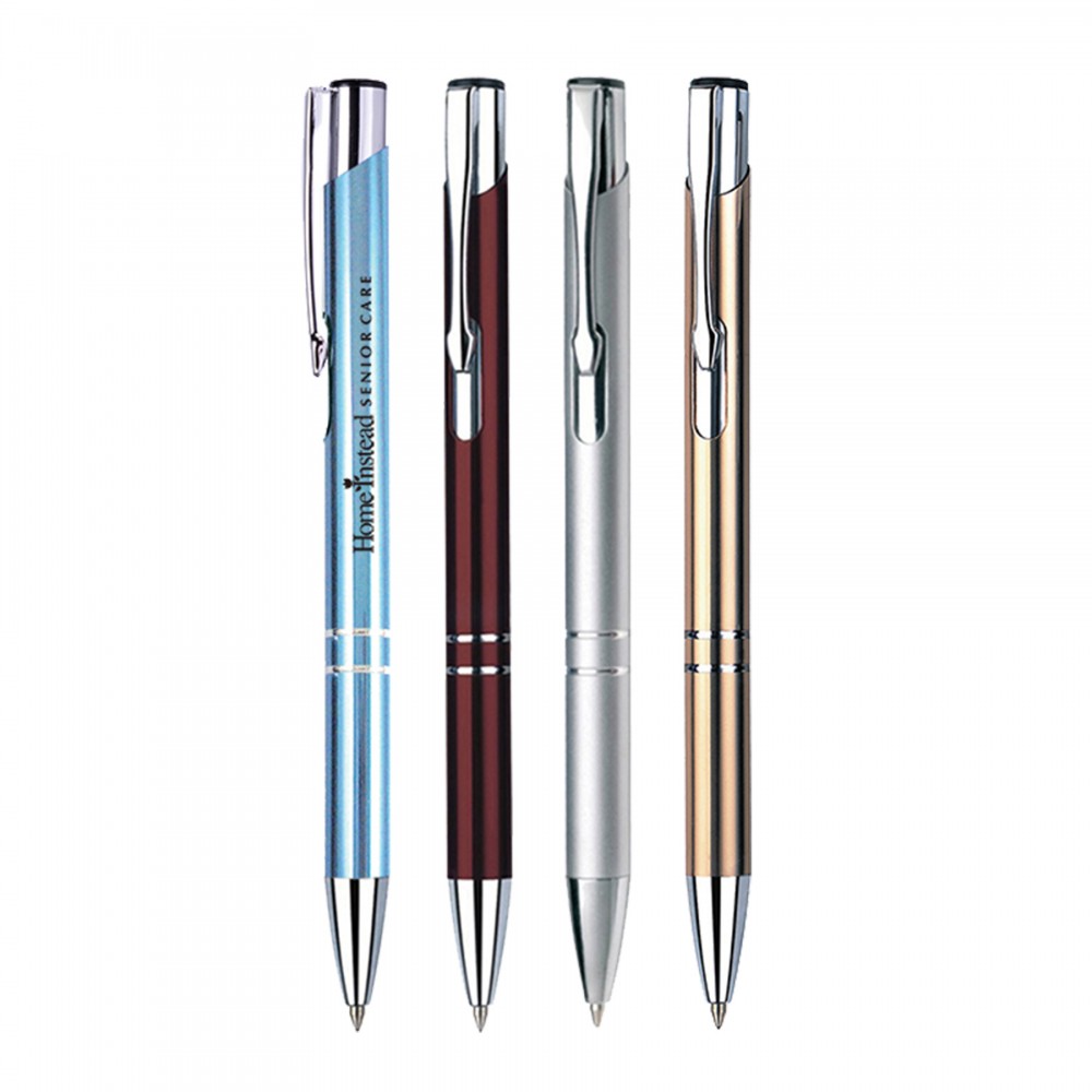 Custom Engraved Double Ring Metal Pen Custom Engraved Double Ring Metal Pen