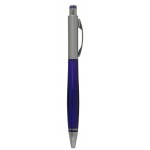 Logo Branded Ball Point Pen, Silver/Purple - Pad Printed