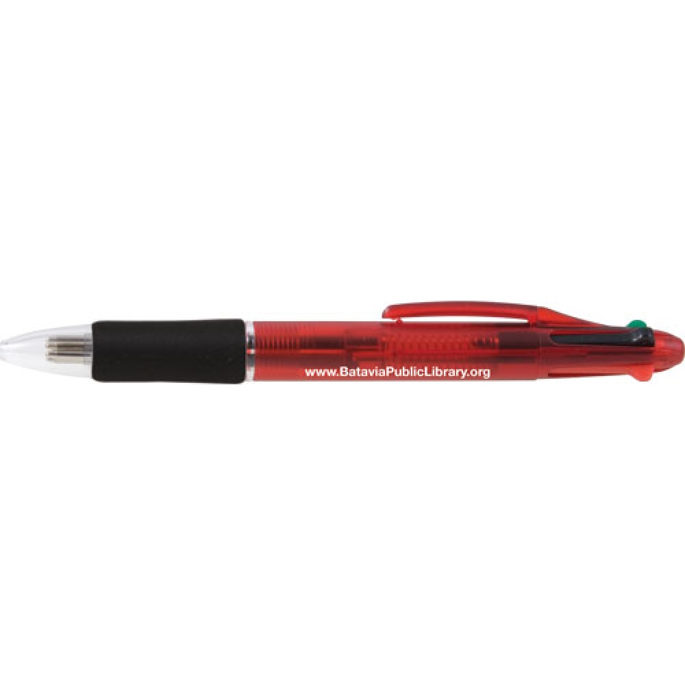 Custom Engraved Red Click Down Pens with Black Grip