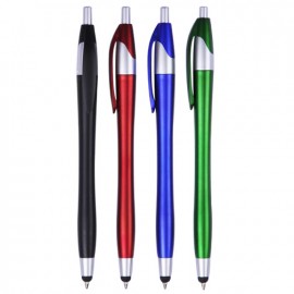 Custom Imprinted 2-in-1 Metallic Ballpoint Pen/Stylus