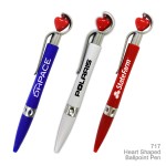 Pen Special Pricing !... Heart Shaped Ballpoint Pen - Heart & Love Promotions Logo Branded