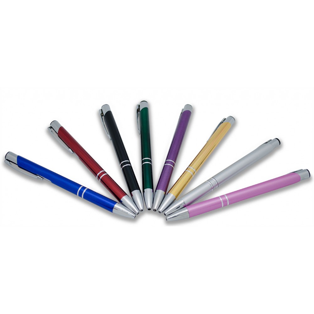 Custom Imprinted Aluminum Pen w/ Chrome Finish Trim Custom Imprinted Aluminum Pen w/ Chrome Finish Trim