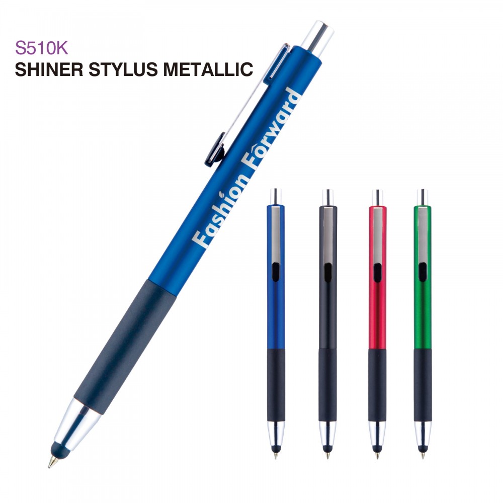 Custom Imprinted Shiner Stylus Metallic Pen