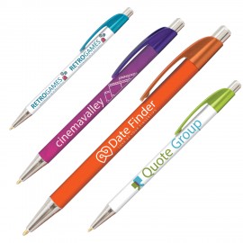 Custom Engraved Top Flight Slim Metallic Plastic Pen (Full Color Imprint)