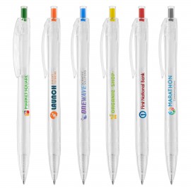 Logo Branded Aqua Clear - RPET Recycled Plastic Pen - ColorJet  Logo Branded Aqua Clear - RPET Recycled Plastic Pen - ColorJet