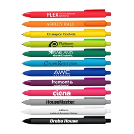 Custom Imprinted Flex Soft Touch Rubberized Ballpoint Pen